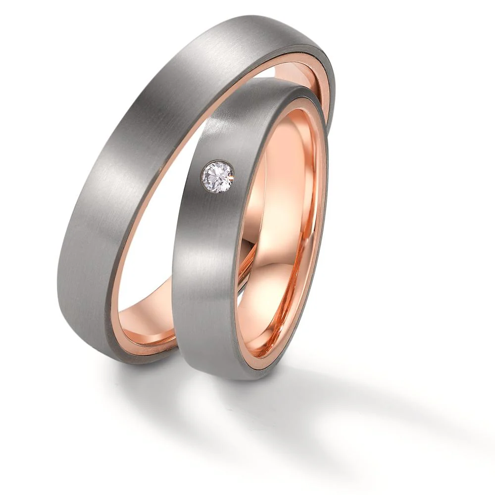 Anello del partner Titanio, Oro rosso 585/14 kt - Image 4