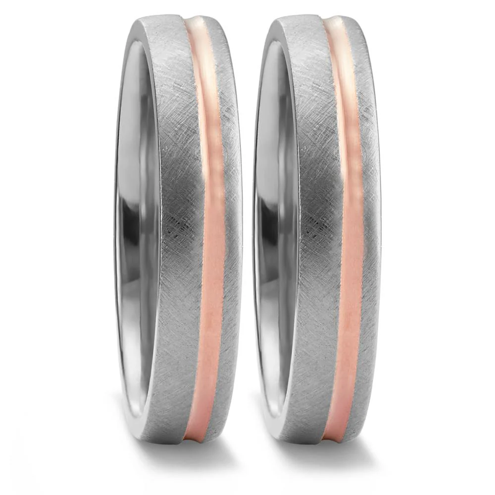 Anello del partner Titanio, Oro rosso 750/18 carati - Image 5