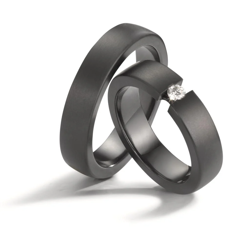 Anello del partner Zirconio Diamante 0.08 ct, w-si - Image 2