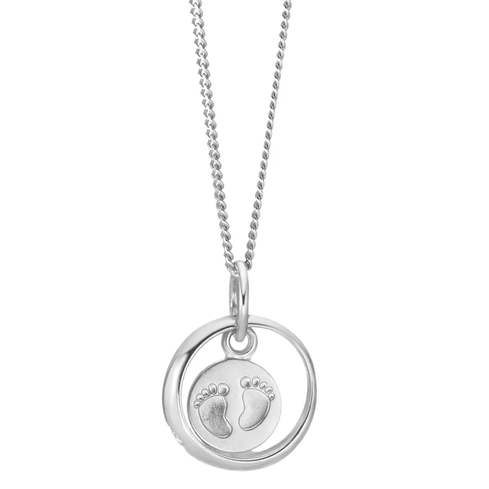 Anello di battesimo Oro bianco 375/9K Zirconia Piedi Ø10 mm - Image 2