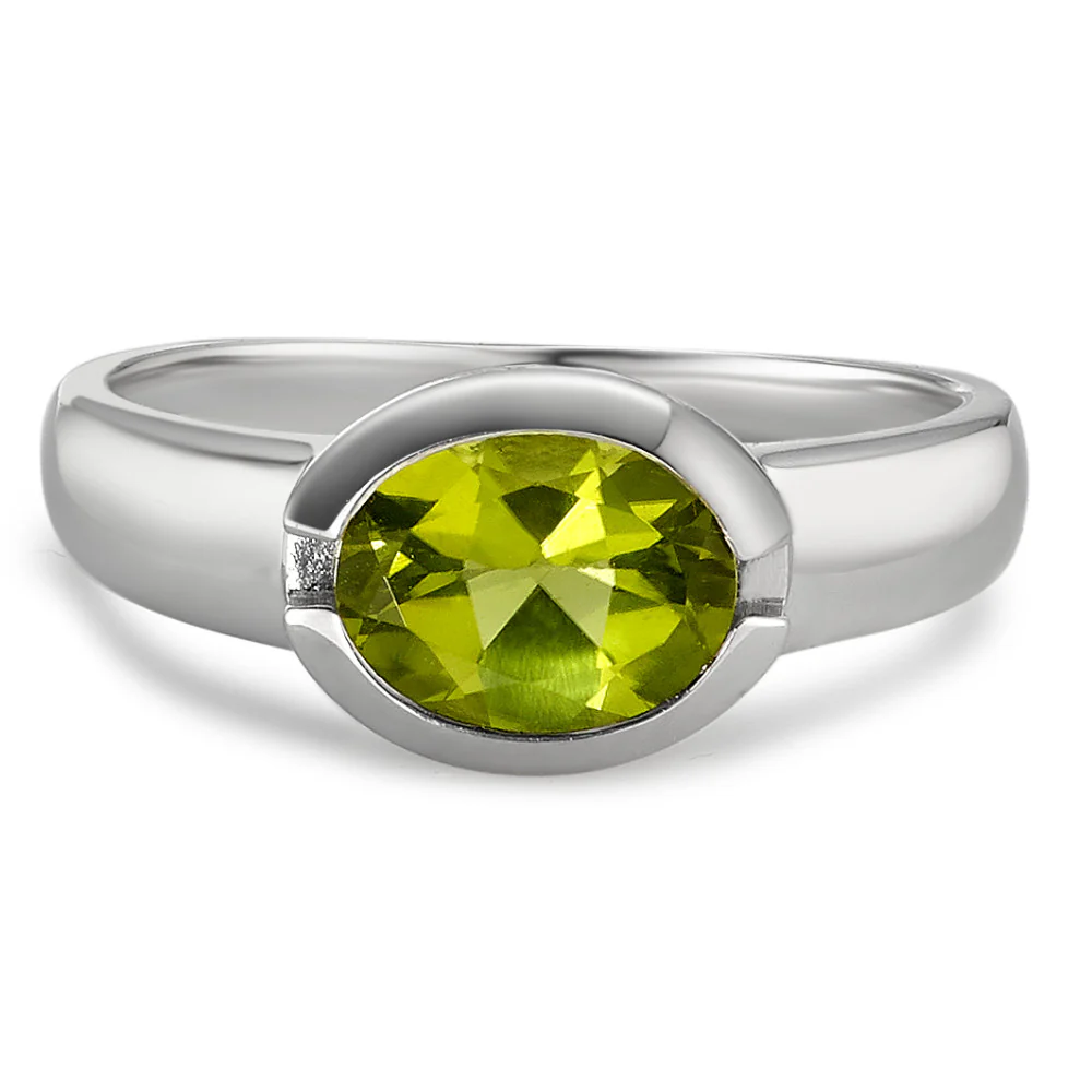 Anello Oro bianco 375/9K Peridoto - Image 2