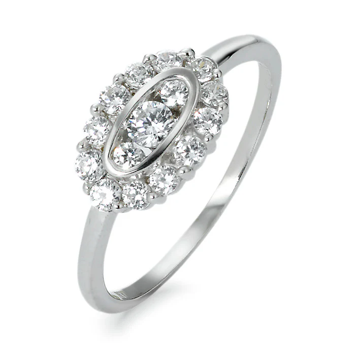 Anello Oro bianco 375/9K Zirconia