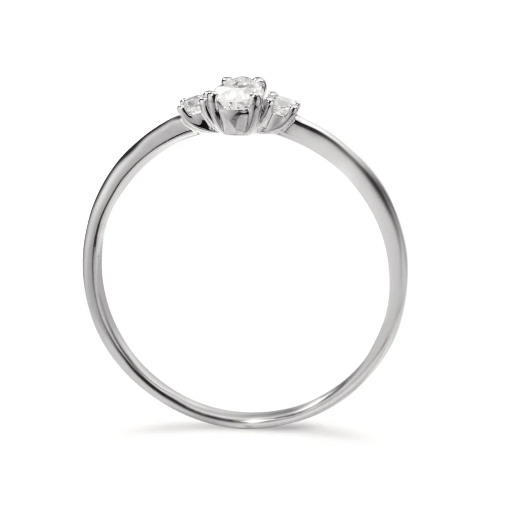 Anello Oro bianco 375/9K Zirconia, Zirconia [Tropfen] - Image 2