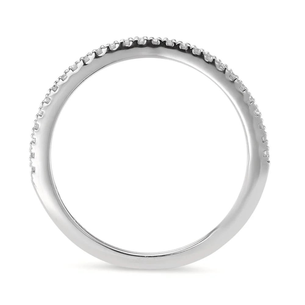 Anello Oro bianco 585/14 kt Diamante 0.13 ct, 26 pietra, w-si - Image 2
