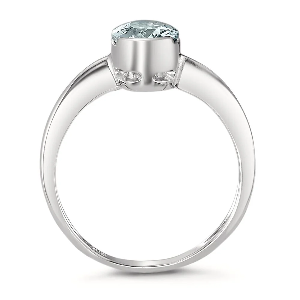 Anello Oro bianco 750/18 carati Acquamarina 1.08 ct - Image 2