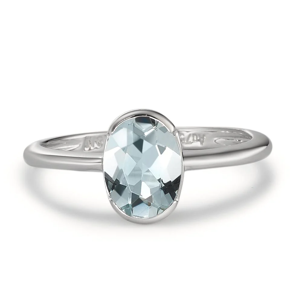Anello Oro bianco 750/18 carati Acquamarina 1.08 ct - Image 3
