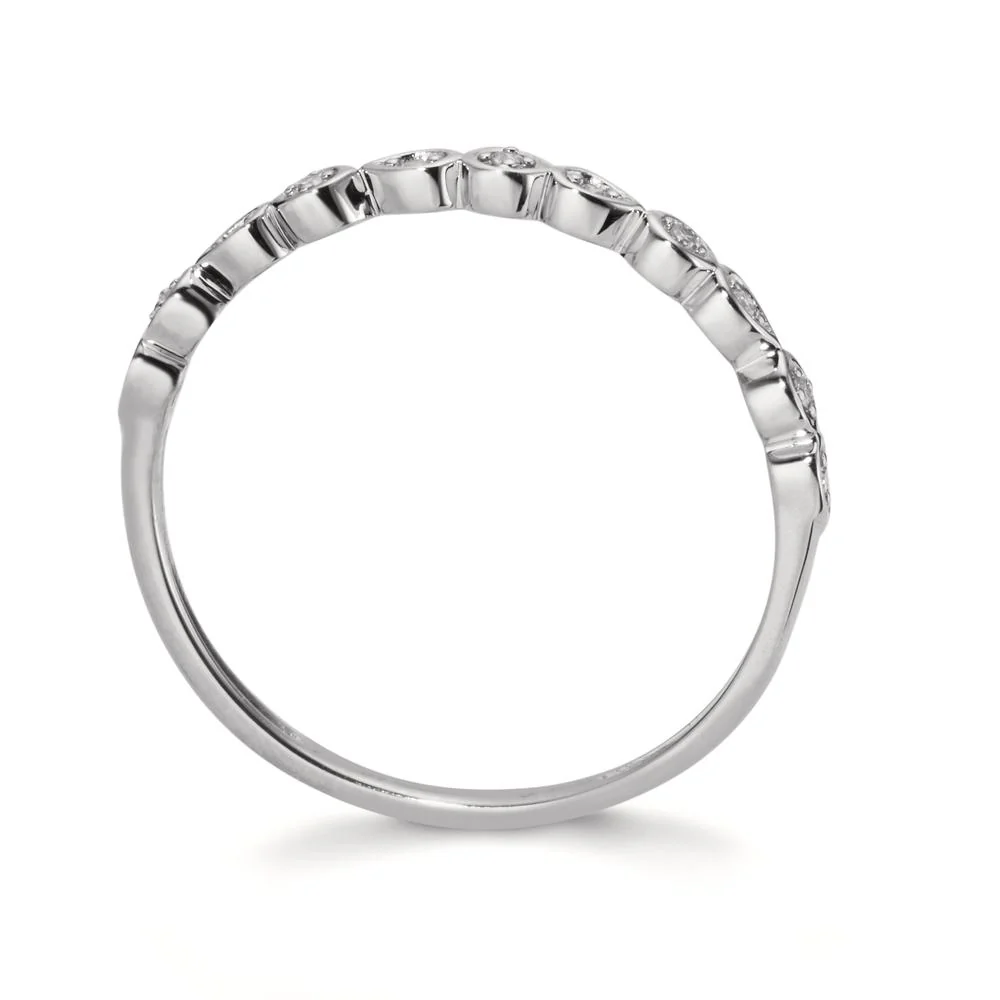 Anello Oro bianco 750/18 carati Diamante 0.035 ct, 11 pietra, w-si - Image 3
