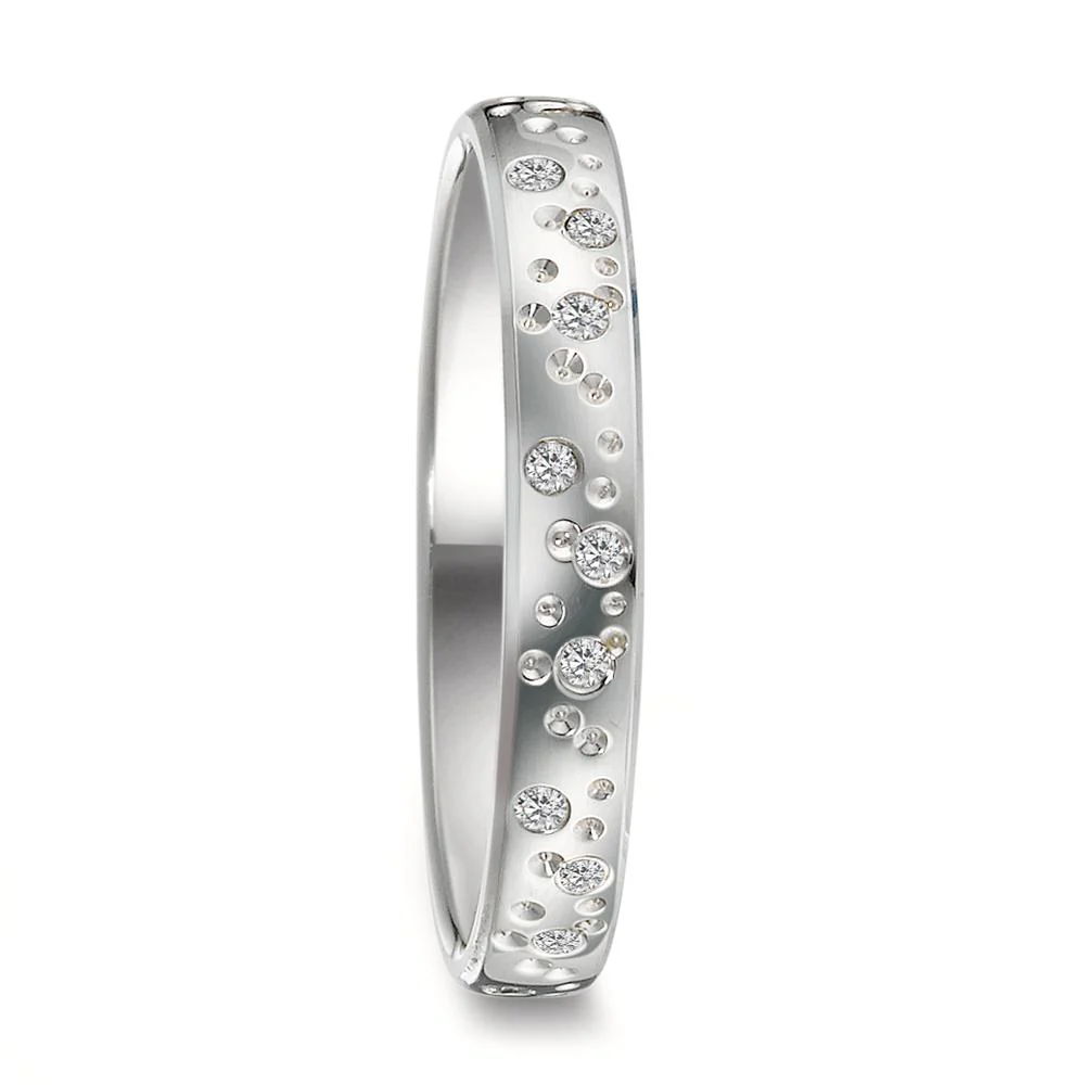 Anello Oro bianco 750/18 carati Diamante 0.13 ct, 24 pietra, w-si Stella - Image 2