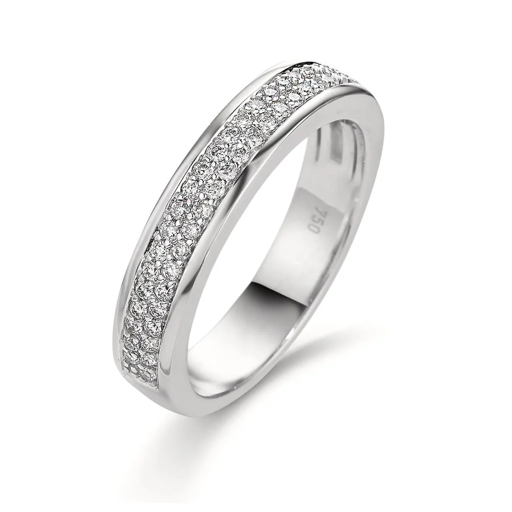 Anello Oro bianco 750/18 carati Diamante bianco, 0.33 ct, 55 pietra, [Brillant], w-si