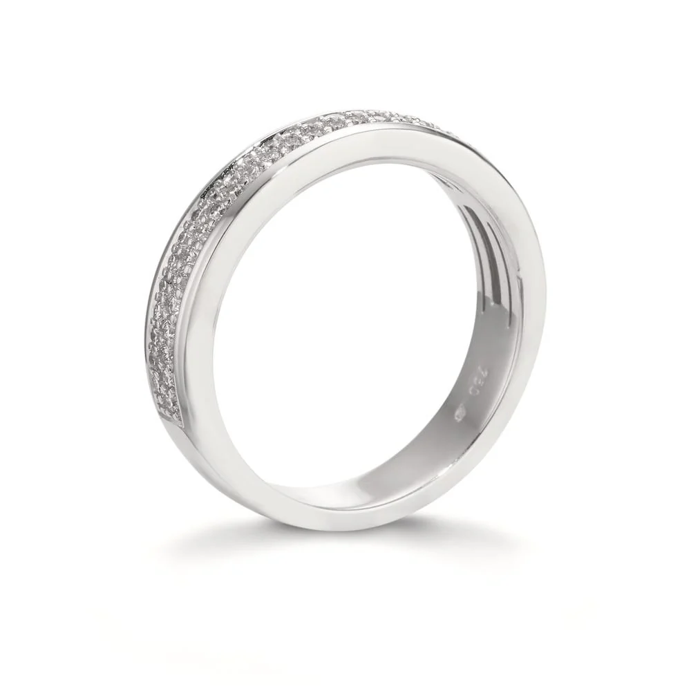 Anello Oro bianco 750/18 carati Diamante bianco, 0.33 ct, 55 pietra, [Brillant], w-si - Image 2