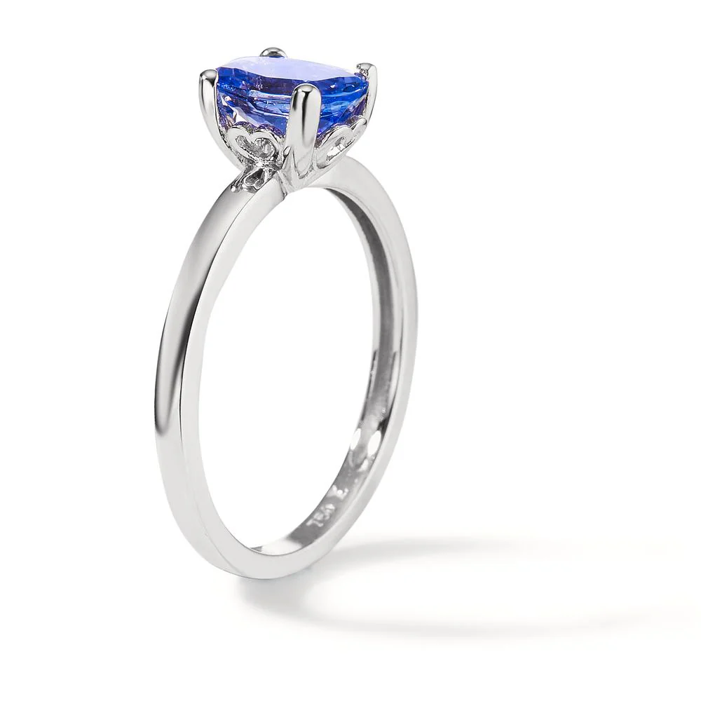 Anello Oro bianco 750/18 carati Tanzanite - Image 2