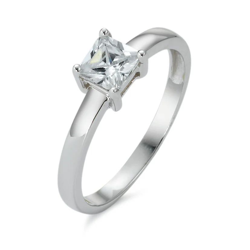 Anello Oro bianco 750/18 carati Zirconia