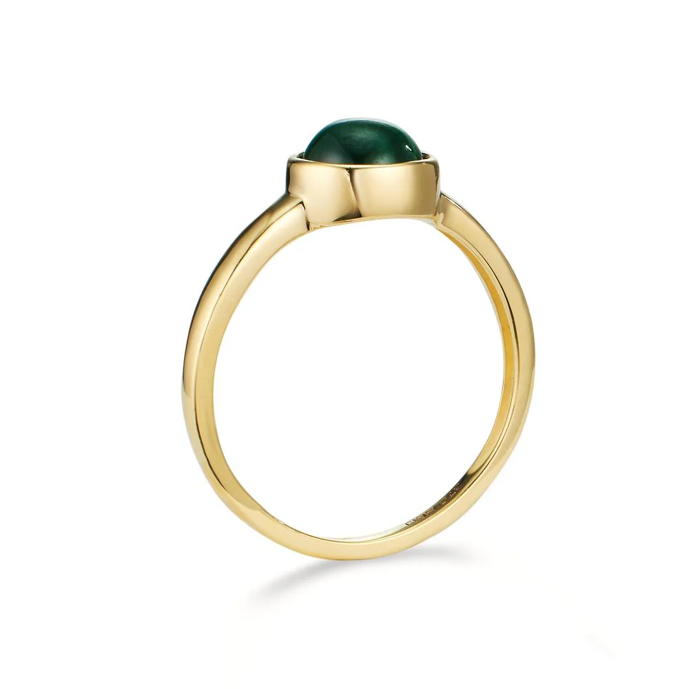 Anello Oro giallo 375/9K Malachite Ø7 mm - Image 2