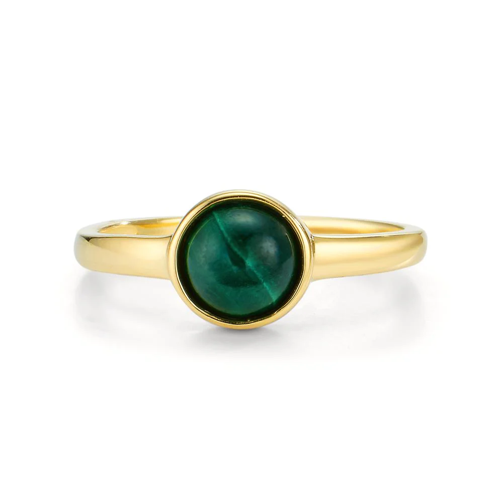 Anello Oro giallo 375/9K Malachite Ø7 mm - Image 3