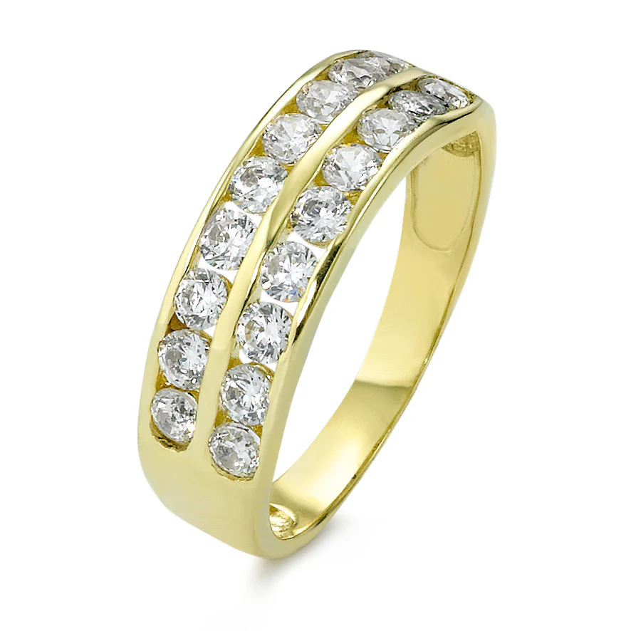 Anello Oro giallo 375/9K Zirconia