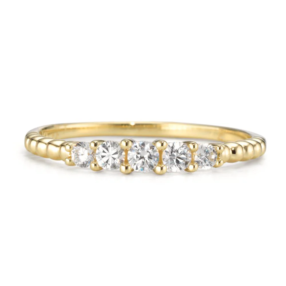 Anello Oro giallo 375/9K Zirconia 5 pietra - Image 2