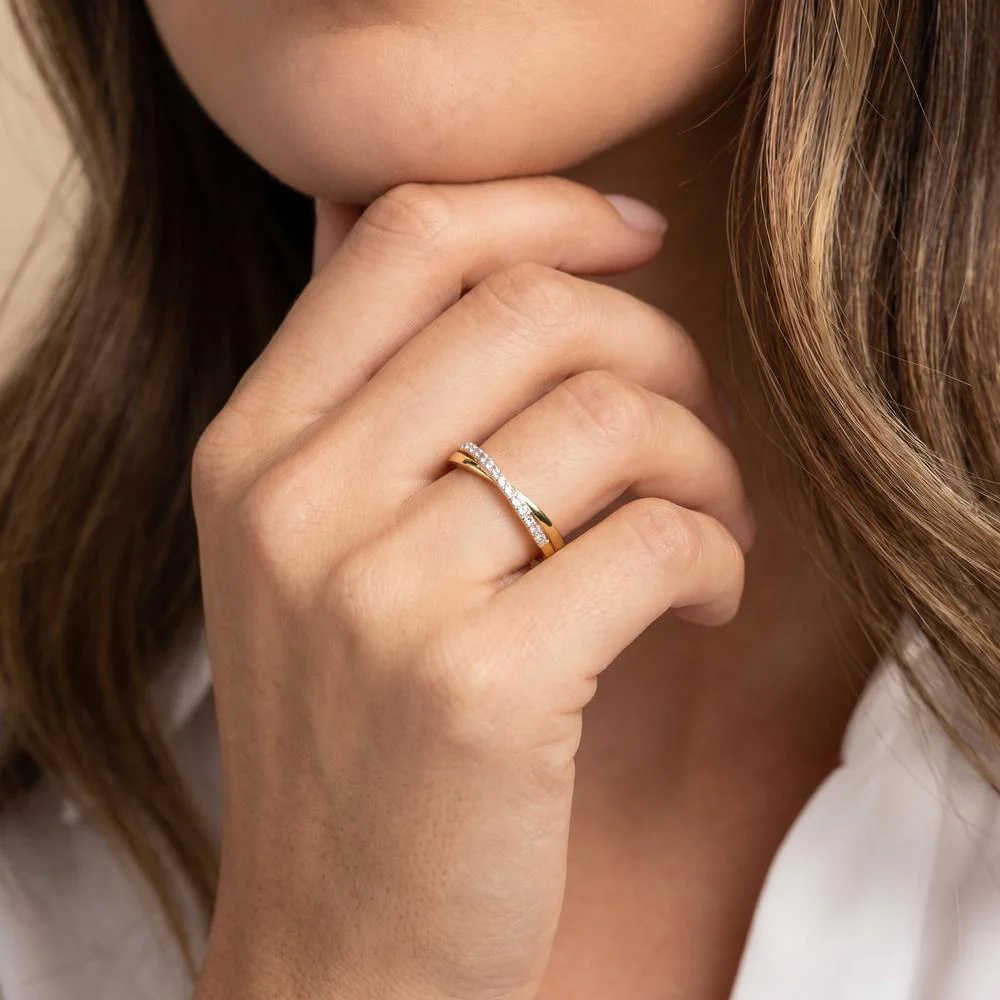 Anello Oro giallo 375/9K Zirconia - Image 4