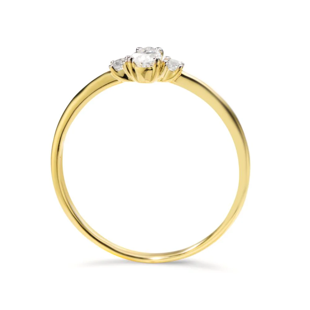 Anello Oro giallo 375/9K Zirconia, Zirconia [Tropfen] - Image 2