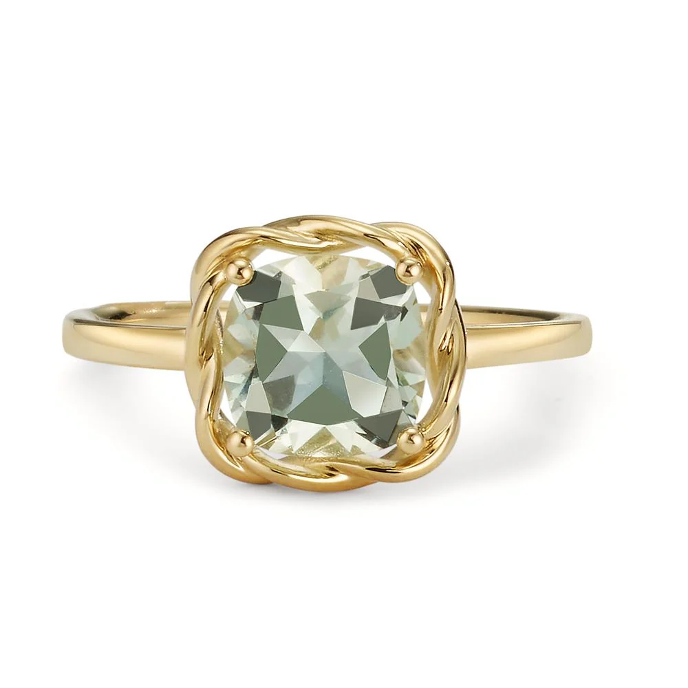 Anello Oro giallo 585/14 kt Ametista verde - Image 2