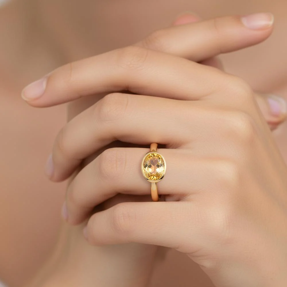 Anello Oro giallo 750/18 carati Citrino 2.10 ct - Image 2