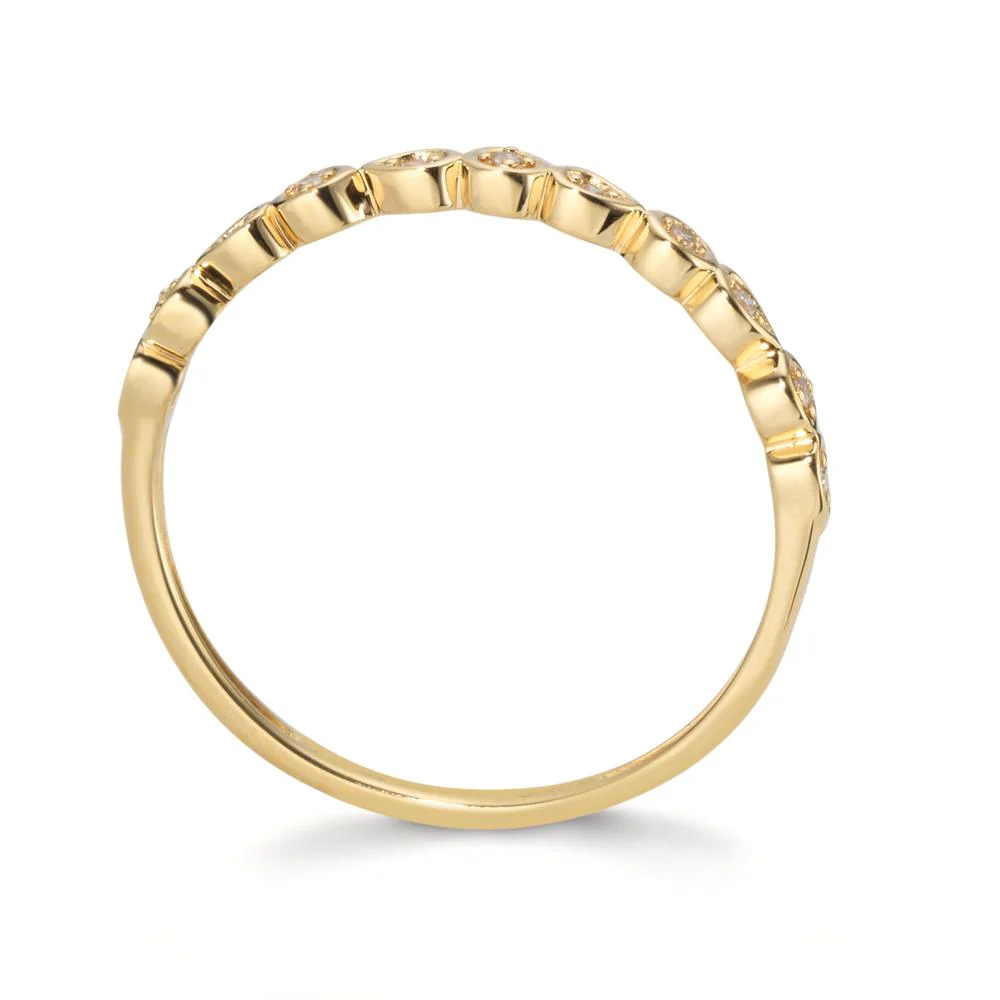 Anello Oro giallo 750/18 carati Diamante 0.035 ct, 11 pietra, w-si - Image 3