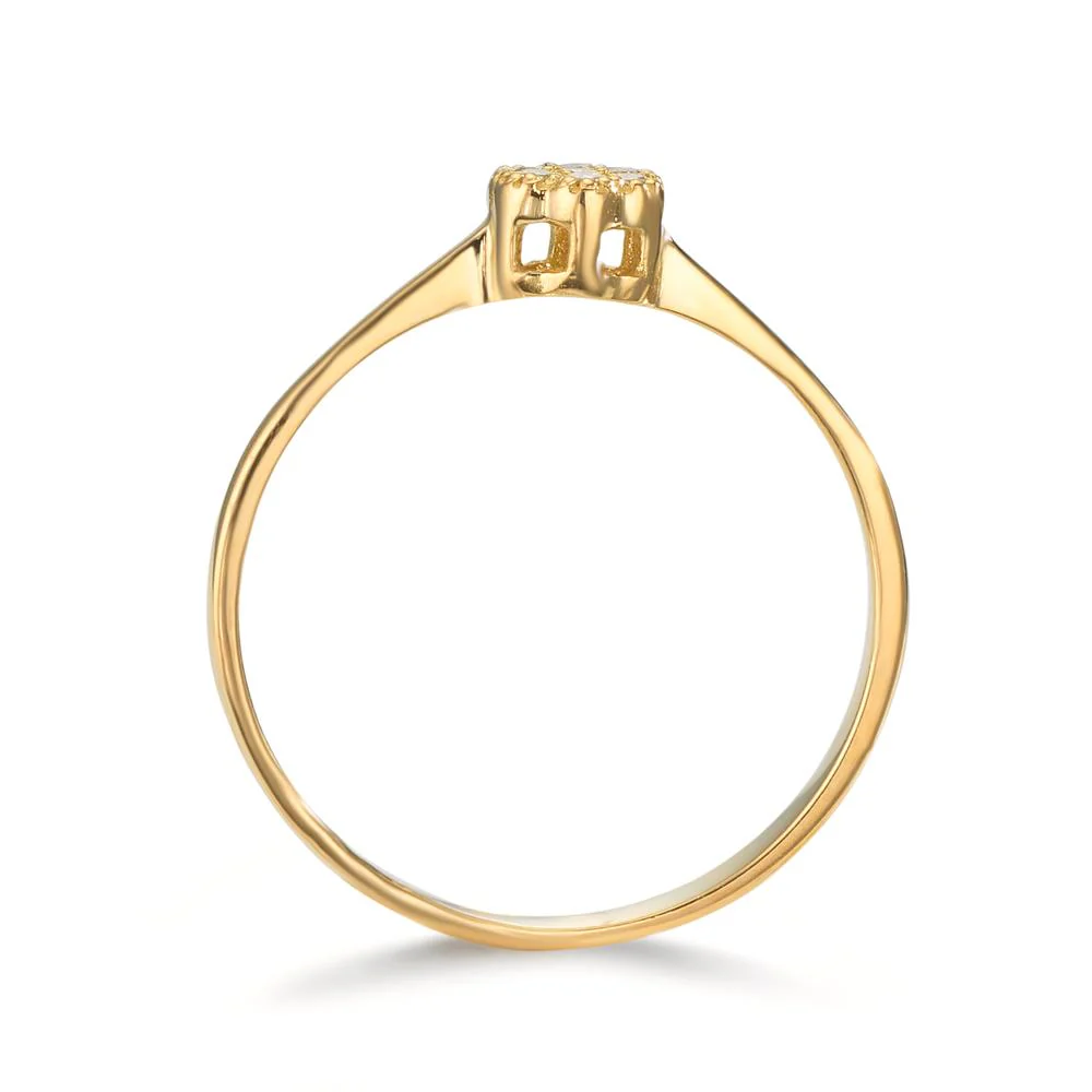 Anello Oro giallo 750/18 carati Diamante 0.06 ct, 7 pietra, w-si - Image 3