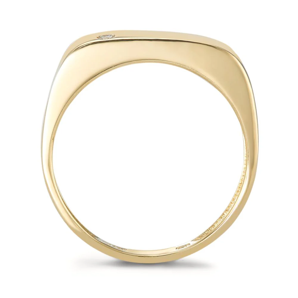 Anello Oro giallo 750/18 carati, Oro bianco 750/18 carati Diamante 0.02 ct, w-si - Image 2
