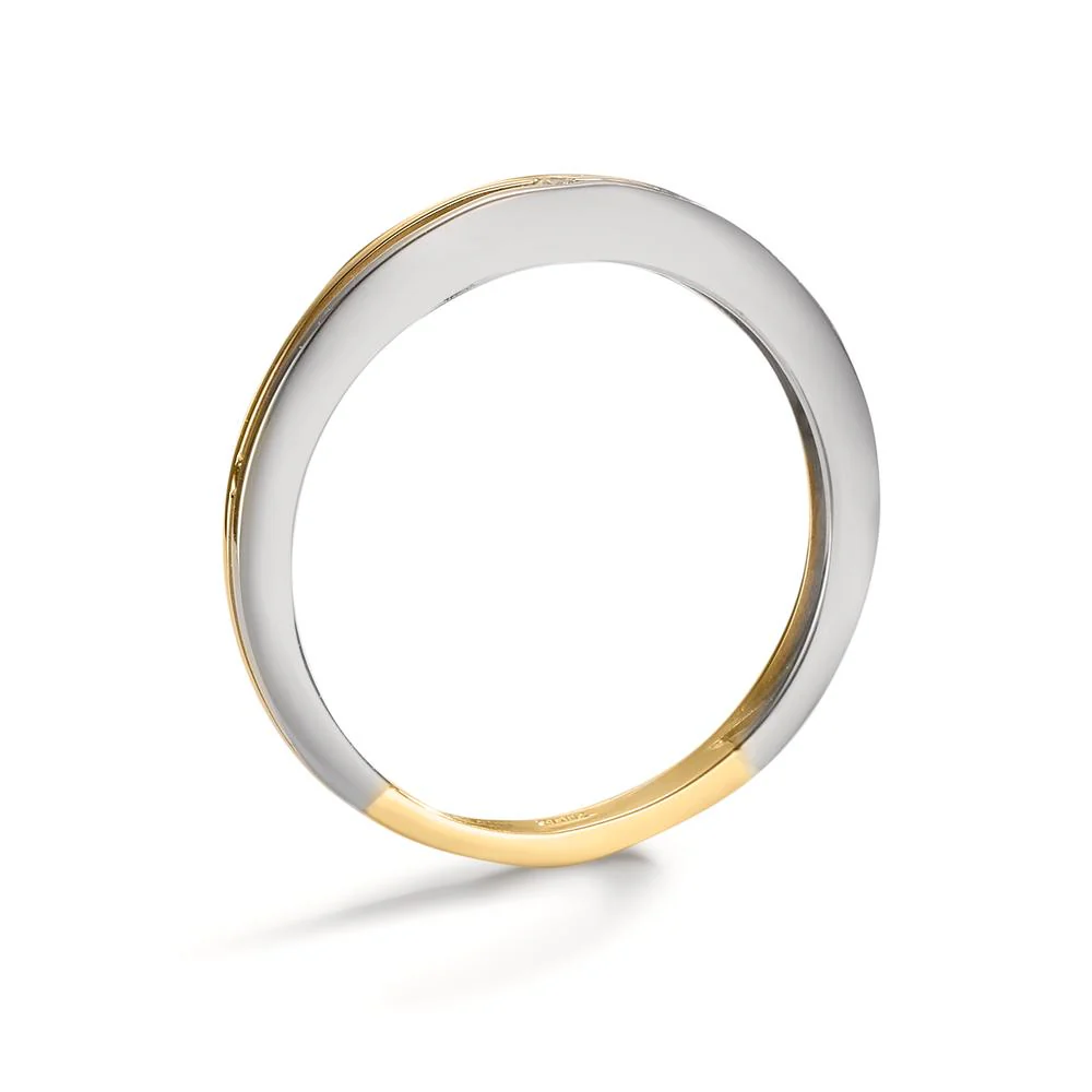 Anello Oro giallo 750/18 carati, Oro bianco 750/18 carati Laboratorio di diamanti coltivato 0.01 ct, w-si - Image 3