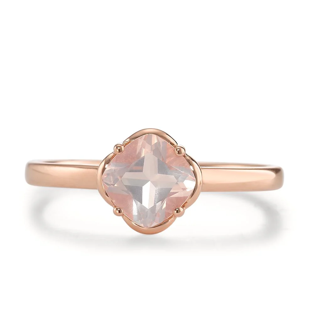 Anello Oro rosso 750/18 carati Quarzo rosa - Image 2