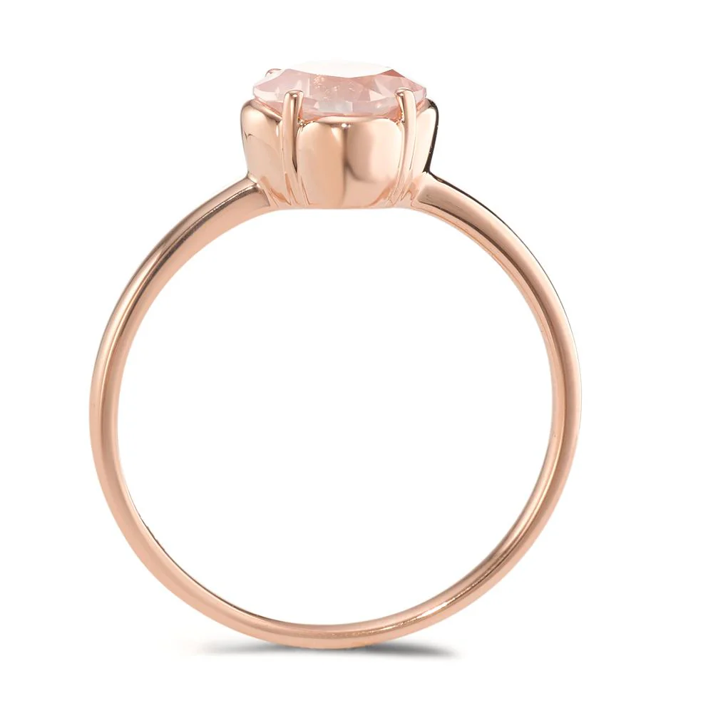 Anello Oro rosso 750/18 carati Quarzo rosa - Image 3