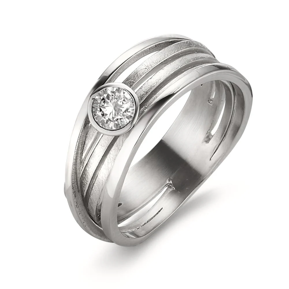 Anello Platino 950 Diamante 0.25 ct, w-si