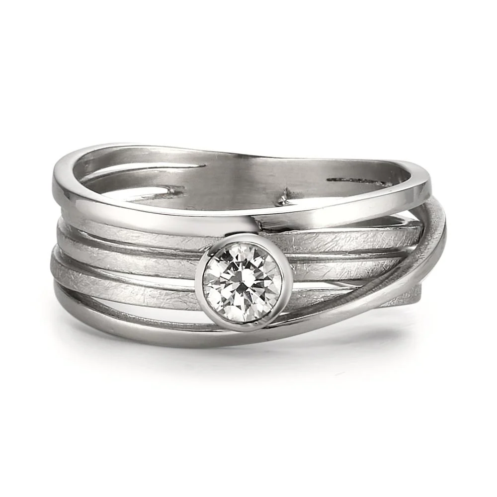 Anello Platino 950 Diamante 0.25 ct, w-si - Image 3