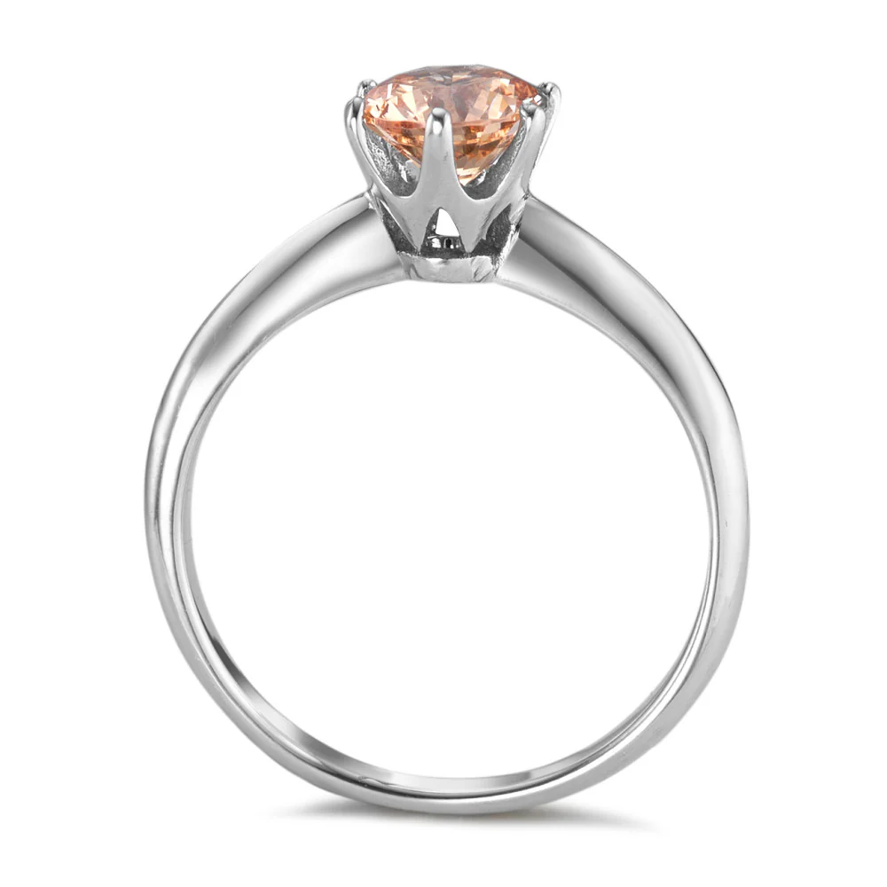 Anello solitario Cobalto Zirconia Champagne - Image 2