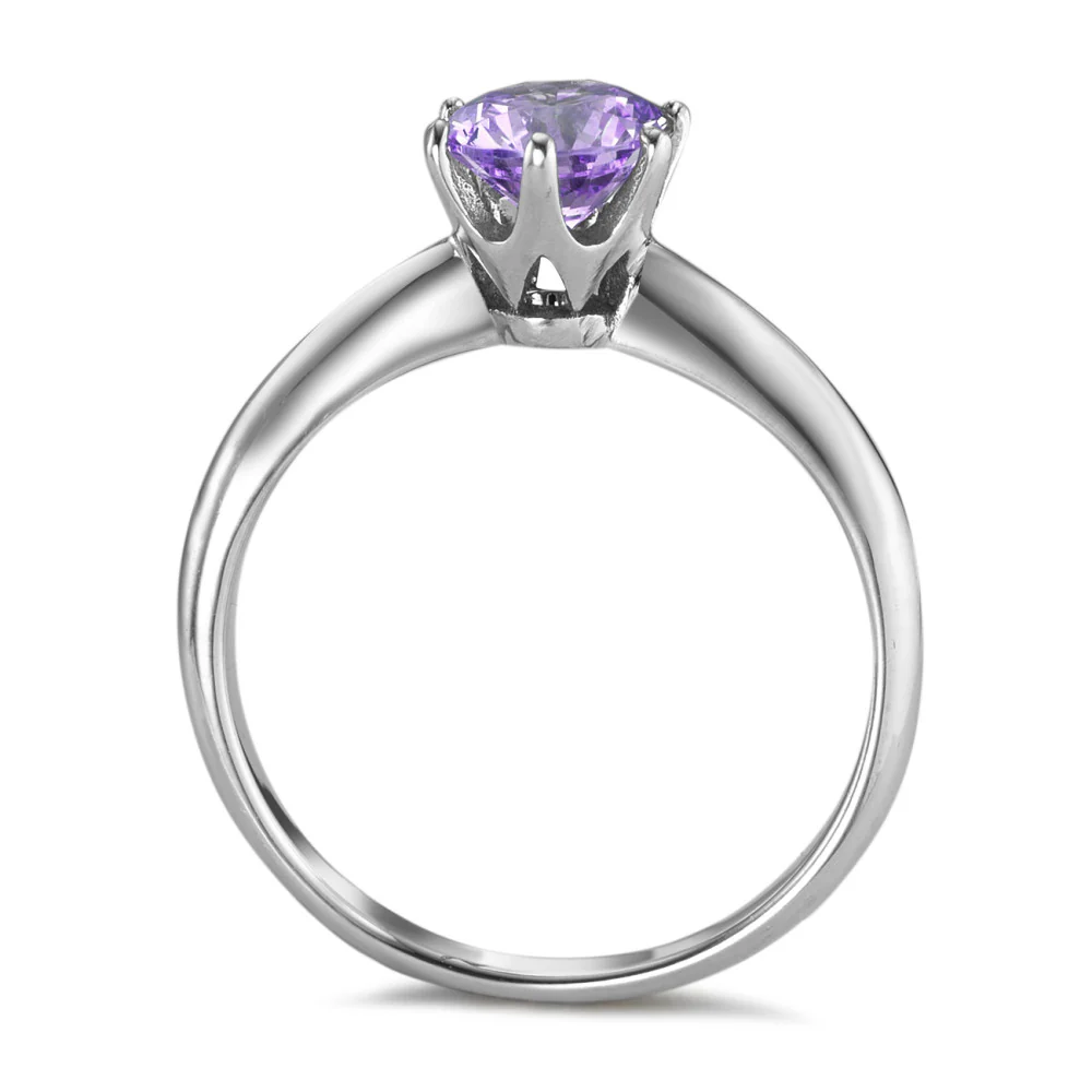 Anello solitario Cobalto Zirconia Viola - Image 2