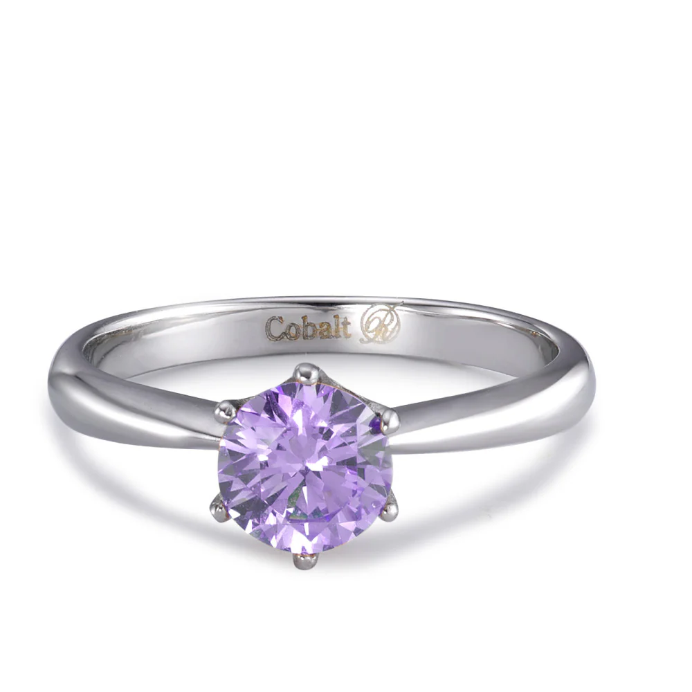 Anello solitario Cobalto Zirconia Viola - Image 3