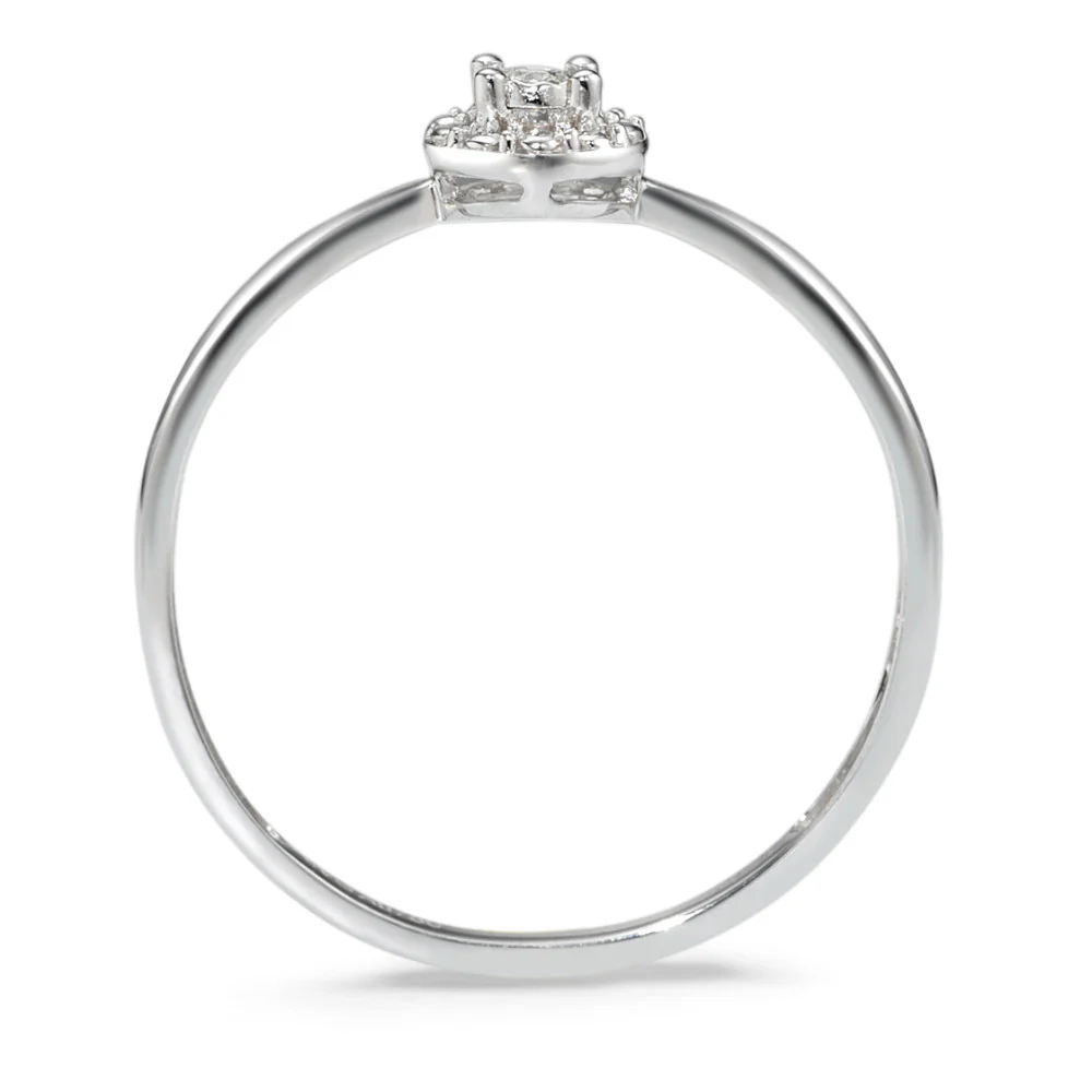 Anello solitario Oro bianco 750/18 carati Diamante 0.02 ct, w-si - Image 3