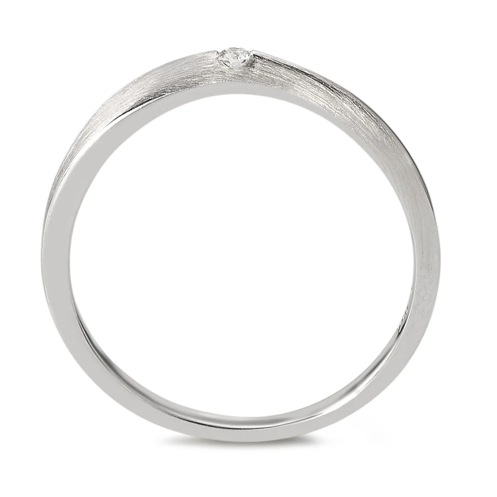 Anello solitario Oro bianco 750/18 carati Diamante 0.03 ct, w-si - Image 3