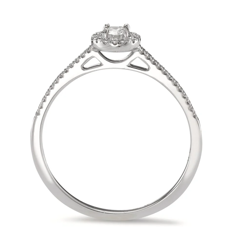 Anello solitario Oro bianco 750/18 carati Diamante 0.21 ct, w-si - Image 2