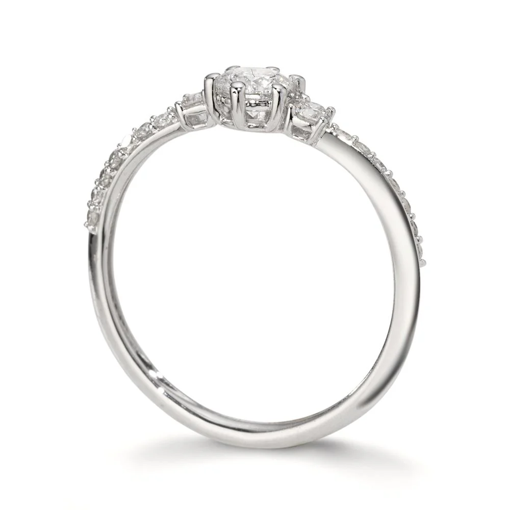 Anello solitario Oro bianco 750/18 carati Diamante 0.49 ct, w-si - Image 3