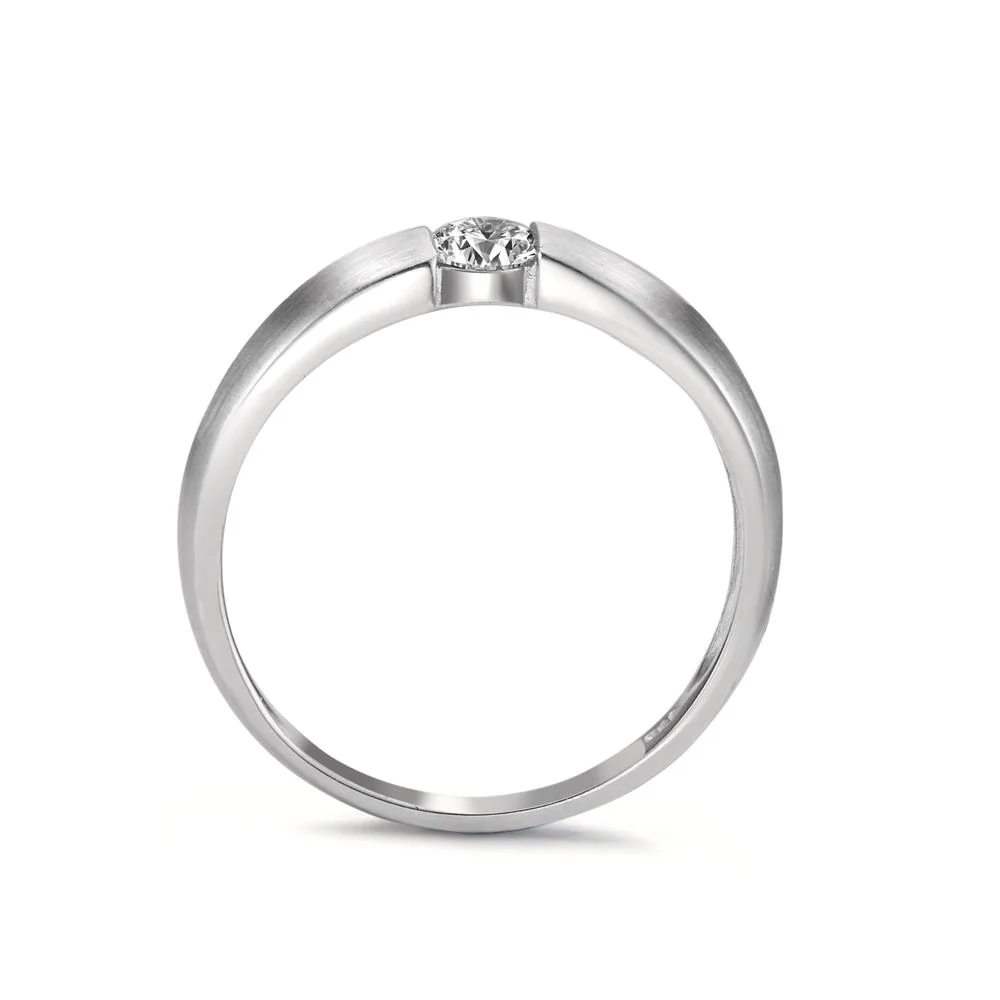 Anello solitario Oro bianco 750/18 carati Diamante bianco, 0.20 ct, w-si Ø3.8 mm - Image 3