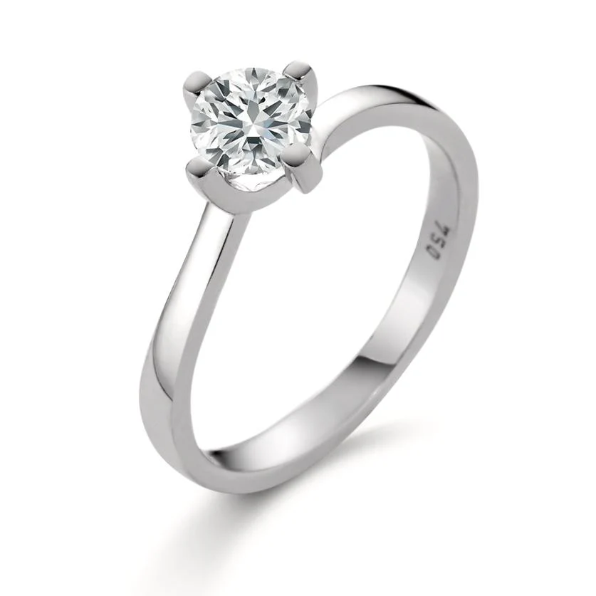 Anello solitario Oro bianco 750/18 carati Diamante bianco, 0.25 ct, [Brillant], w-si