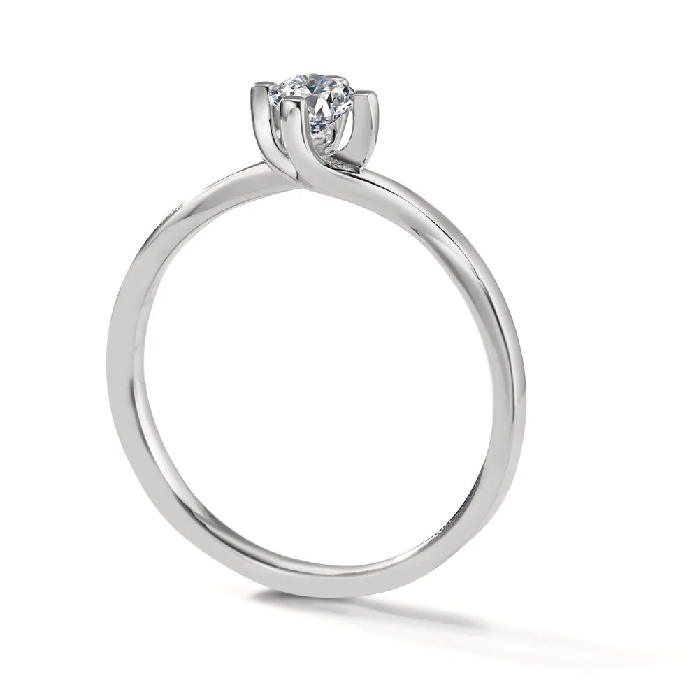 Anello solitario Oro bianco 750/18 carati Diamante bianco, 0.25 ct, [Brillant], w-si - Image 3