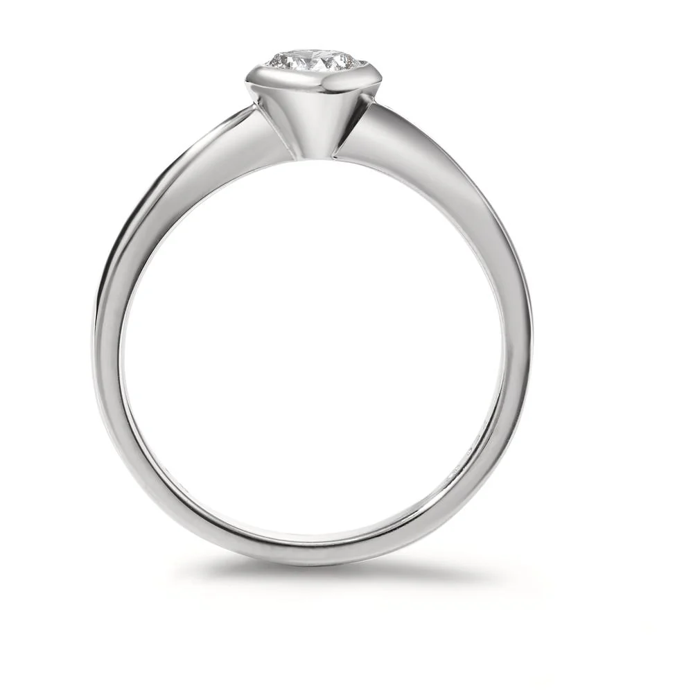 Anello solitario Oro bianco 750/18 carati Diamante bianco, 0.33 ct, [Brillant], w-si - Image 3