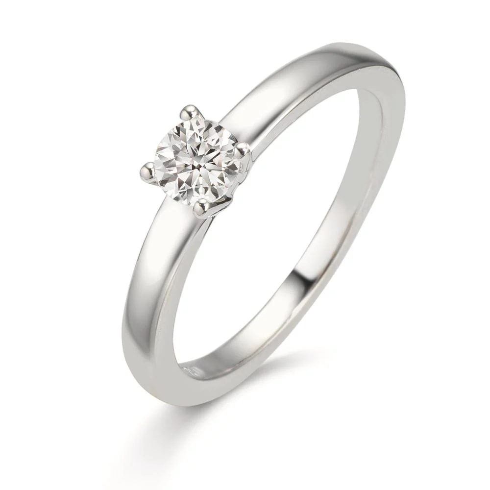 Anello solitario Oro bianco 750/18 carati Diamante bianco, 0.33 ct, [Brillant], w-si