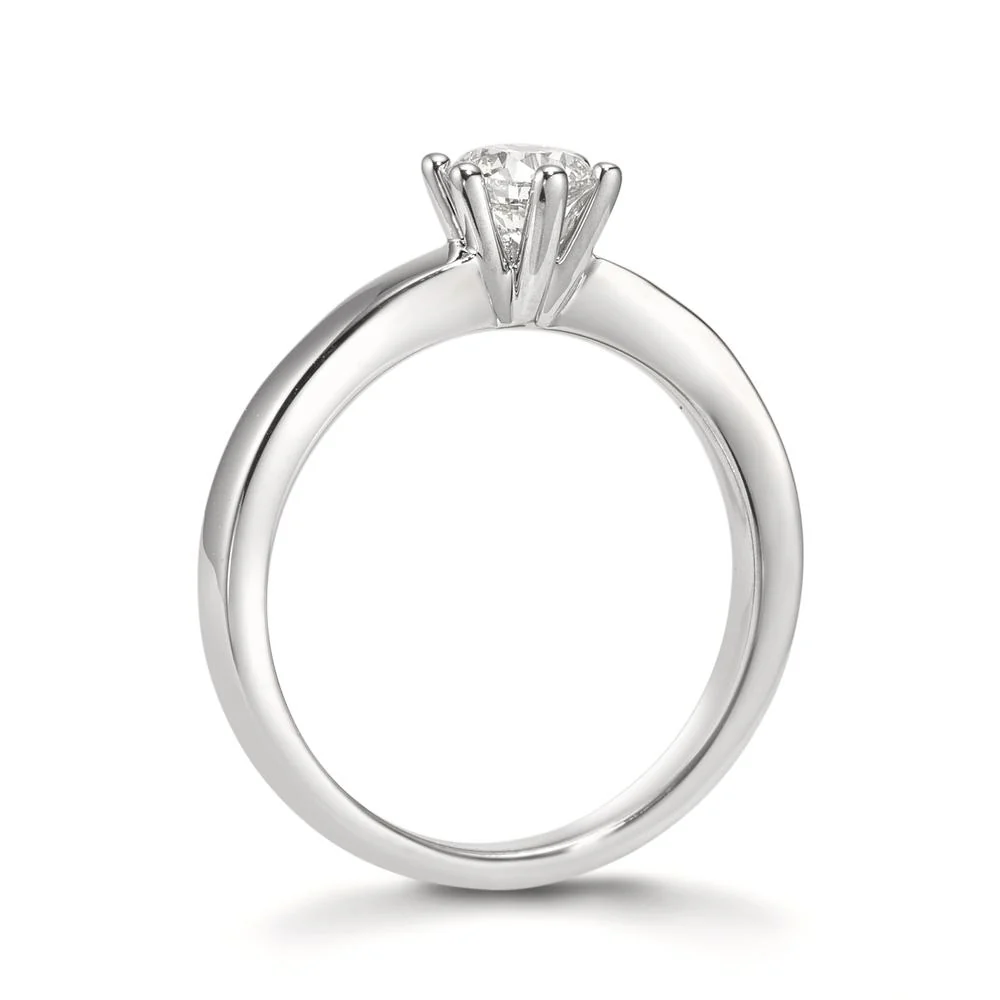 Anello solitario Oro bianco 750/18 carati Diamante bianco, 0.50 ct, [Brillant], si, IGI Ø5 mm - Image 3