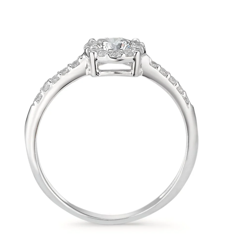 Anello solitario Oro bianco 750/18 carati Zirconia - Image 2