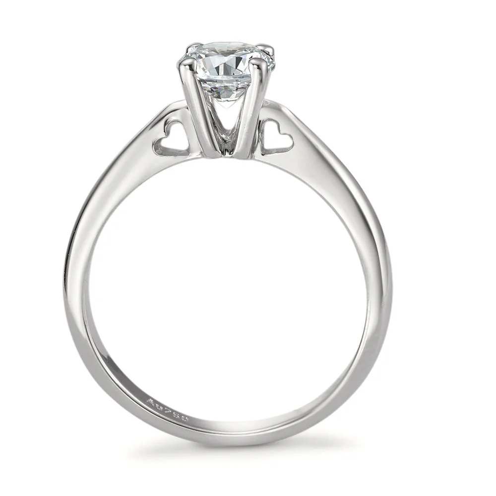 Anello solitario Oro bianco 750/18 carati Zirconia - Image 2