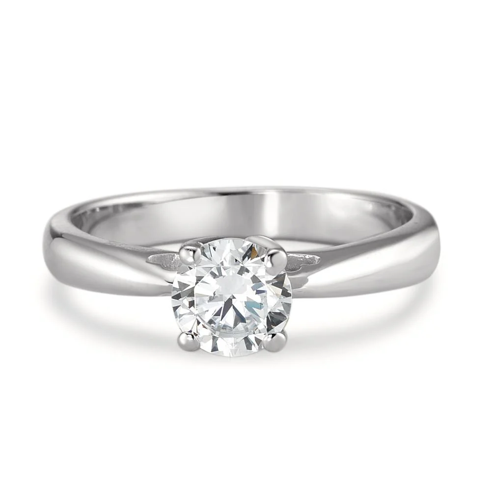 Anello solitario Oro bianco 750/18 carati Zirconia - Image 3