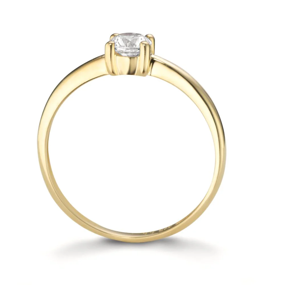 Anello solitario Oro giallo 375/9K Zirconia - Image 2