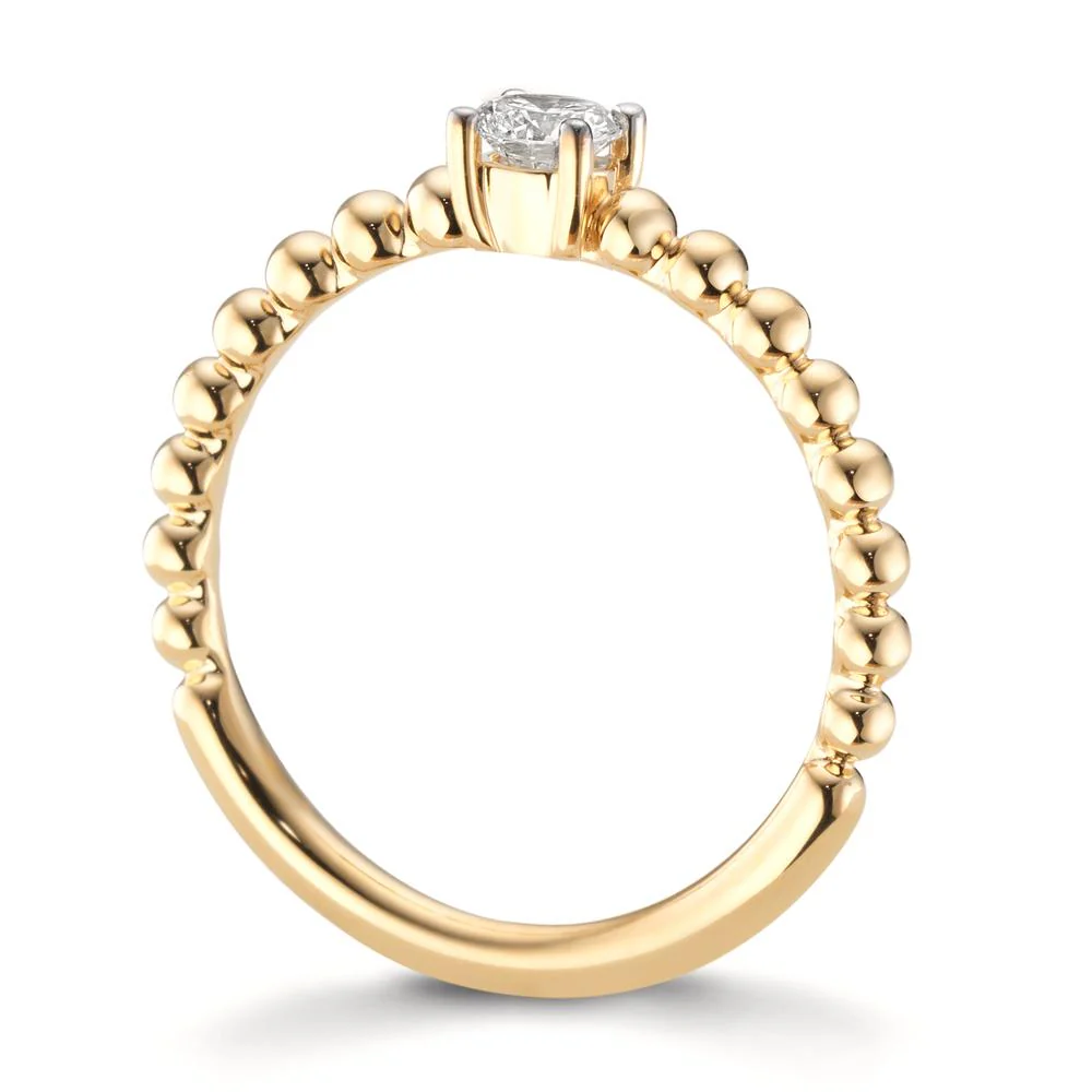 Anello solitario Oro giallo 750/18 carati Diamante 0.25 ct, w-si - Image 2